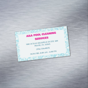 Underhåll av Aqua Blue Bassäng Magnetiska Visitkort