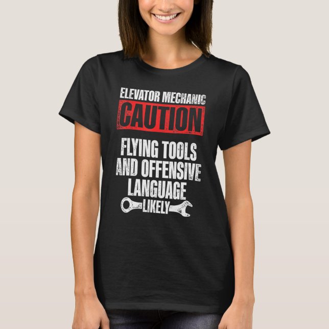 Underhåll av lyftanordning för Verktyg-teknik T Shirt (Framsida)