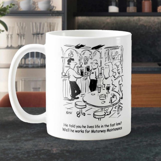 Underhåll av motorvägar - livslängd i Fast Lane. R Kaffemugg (Skapare uppladdad)