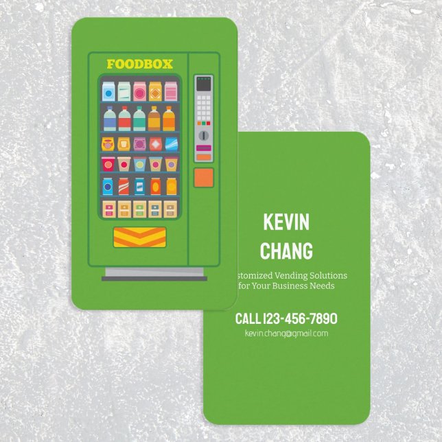 Underhåll av utgående Maskin Visitkort (Vending Machine Maintenance Business Card Photo)