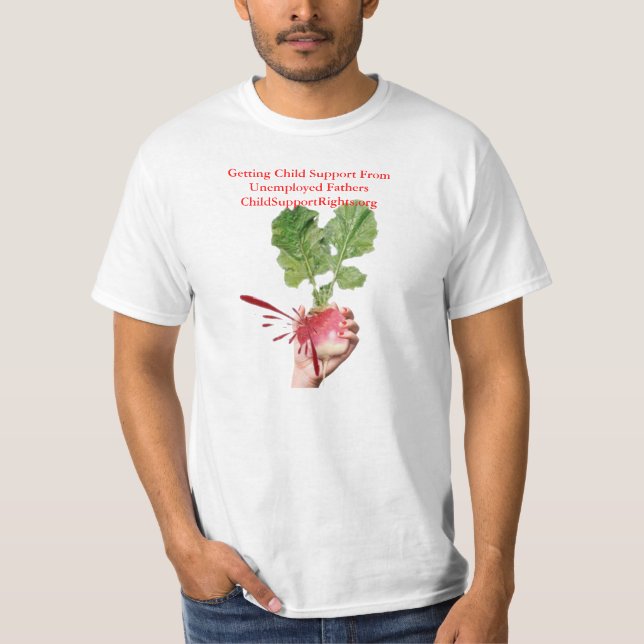 Underhåll från arbetslösa fäder t-shirt (Framsida)