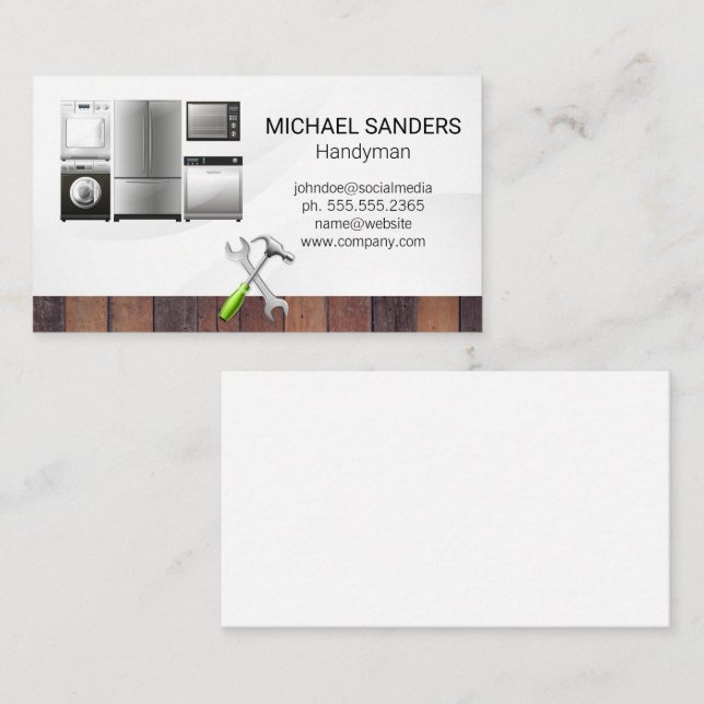 Underhåll Reparation Visitkort (Fram/baksida)