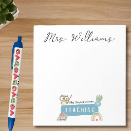 Underhålla min superkraft och regnbåge,Rött äpple, Anteckningsblock