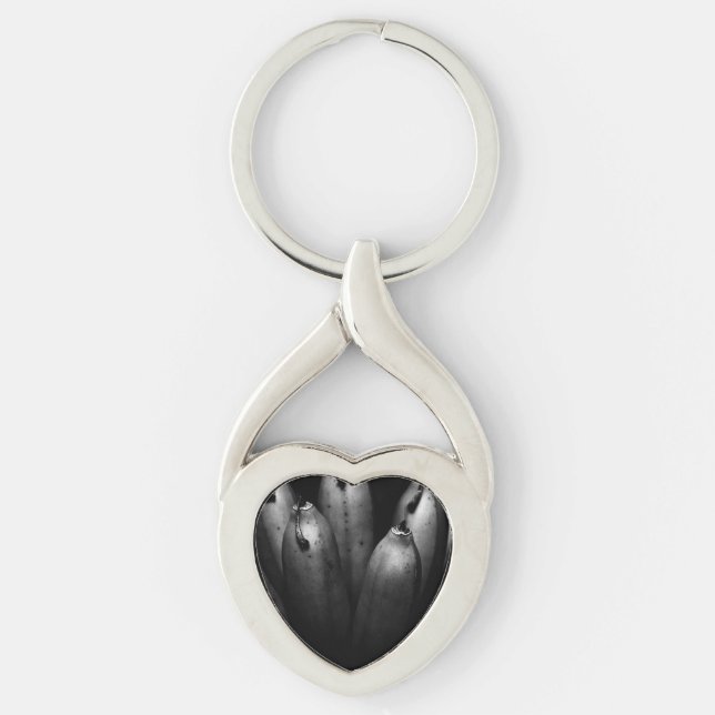 underhållande samling twisted heart silverfärgad nyckelring (Framsidan)
