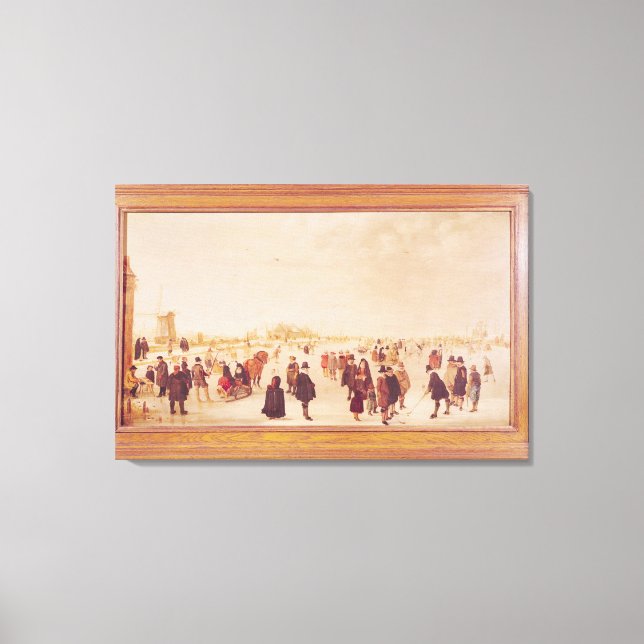 Underhållning på is canvastryck (Framsida)