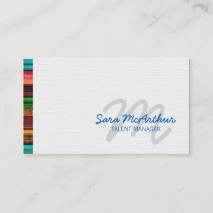 Underhållning Professionell Cursive Monogram Visitkort