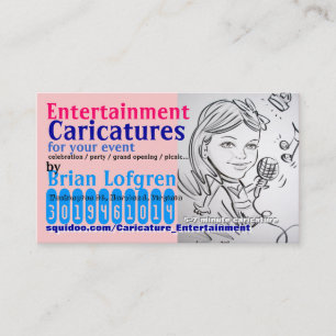 Underhållningkarikatyrer Visitkort