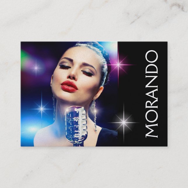 Underhållningsartist/Agent/Röstlektioner - SRF Visitkort (Framsida)