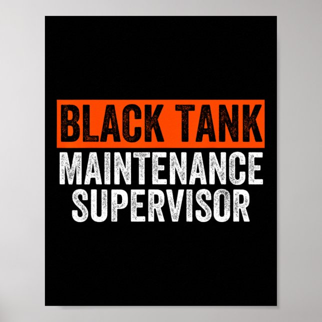 Underhållschef för svart tank rolig camper sy poster (Framsidan)