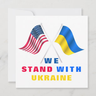 Underhållskort för Ukraina för Flaggor i USA och U Inbjudningar