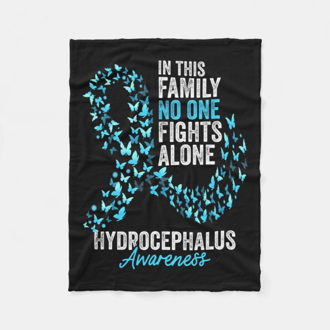 Underhållsmånad Butterflies Light Blue Ribbon Fleecefilt (Framsidan)