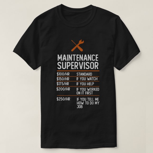 Underhållsövervakare Timtaxera för finstilt gåva T Shirt (Design framsida)