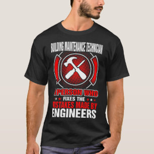 Underhållstekniker åtgärdar misstag från Ingen T Shirt