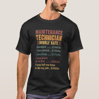 Underhållstekniker Timlön Underhållstekniker T Shirt
