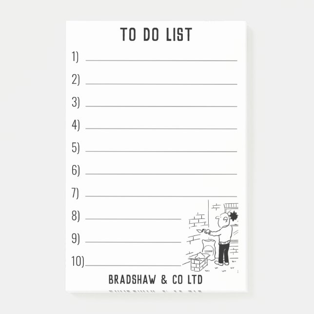 Underhållstjänster i egendom för att anpassa post-it block (Framsida)