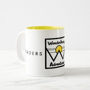 Underhusig Äventyr Sunny Mountain-Logotypen Två-Tonad Mugg
