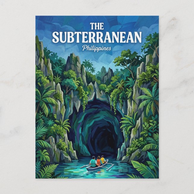 Underjordisk flod Filippinerna Vykort (Framsida)