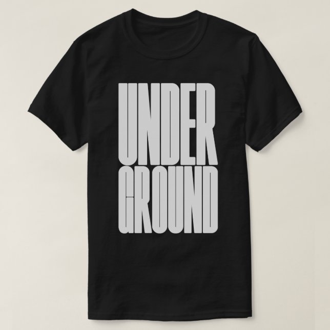 underjordisk typografi t shirt (Design framsida)