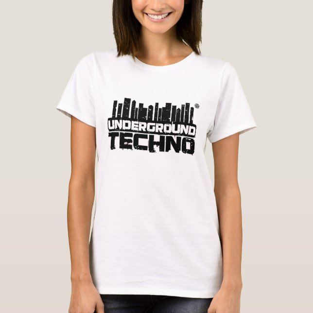 Underjordiska Techno - kvinna skjorta Tee Shirt (Framsida)