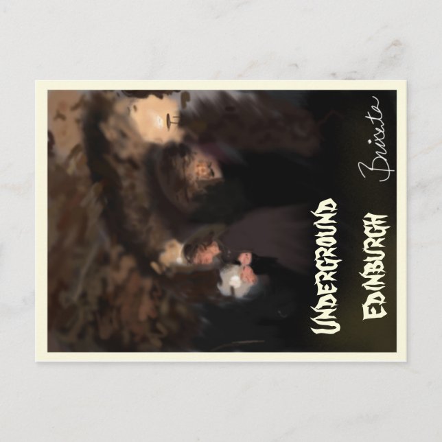 Underjordiska valv i Edinburgh, vykort för skotlan (Framsida)