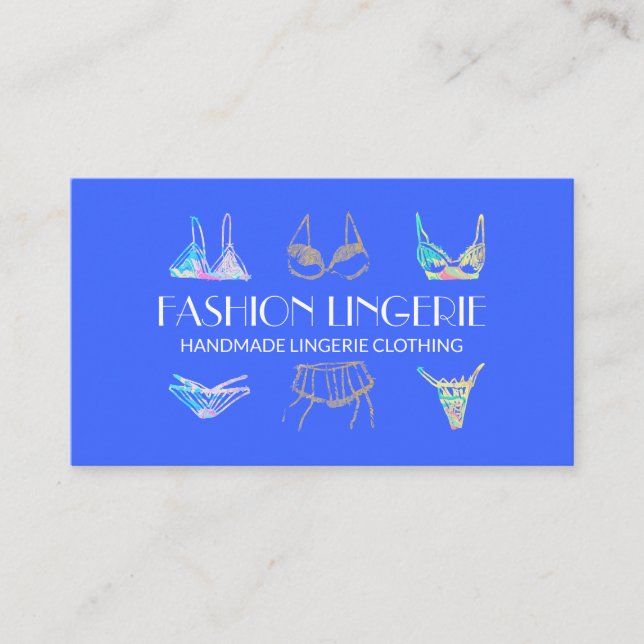 Underkläder av flottan Girly shop Lingerie Clothin Visitkort (Framsida)