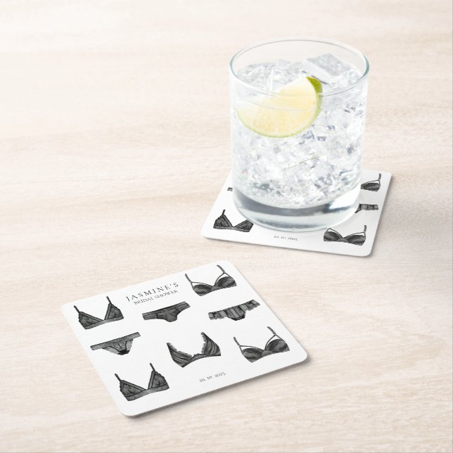 Underkläder Bröllopsfest Henparty Trosmönster Underlägg Papper Kvadrat (Insitu)