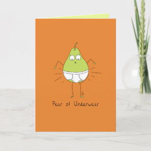 Underkläder - Pear Pun Card Kort