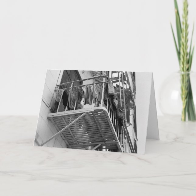 Underkläder ut till Humor Black and White Photo Tack Kort (Framsida)