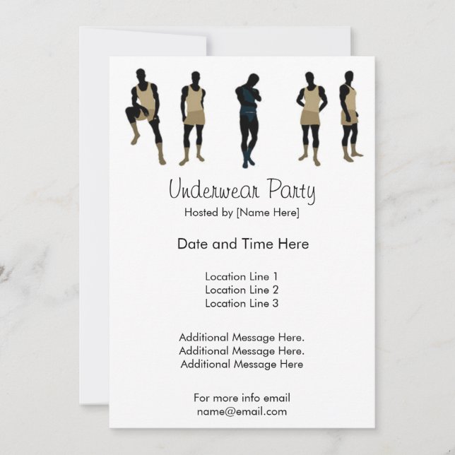 Underklädesgruppsinbjudningar Inbjudningar (Framsida)