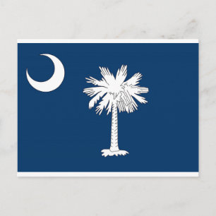 Underkort för South Carolina Statlig flagga Blue H Vykort