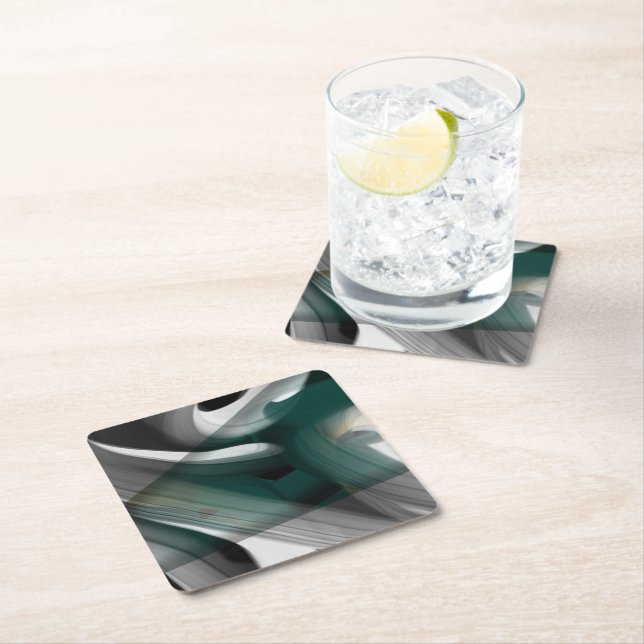 Underlägg Abstrakt Trend Insida Decor Black Grönt (Insitu)