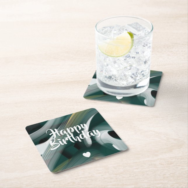 Underlägg Abstrakt Trend Insida Decor Black Grönt (Insitu)