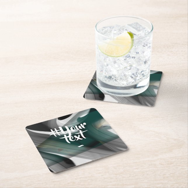 Underlägg Abstrakt Trend Insida Decor Black Grönt (Insitu)