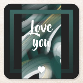 Underlägg Abstrakt Trend Insida Decor Black Grönt