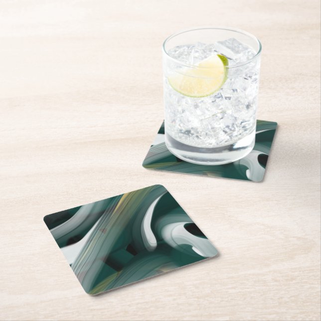 Underlägg Abstrakt Trend Insida Decor Black Grönt (Insitu)