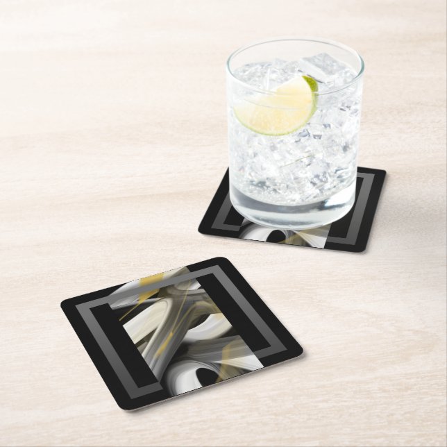 Underlägg Abstrakt Trend Insida Decor Black White (Insitu)