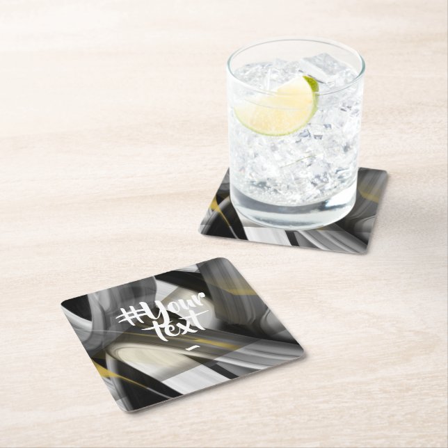 Underlägg Abstrakt Trend Insida Decor Black White (Insitu)