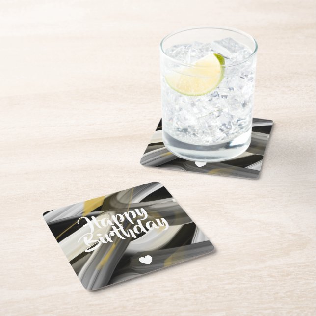 Underlägg Abstrakt Trend Insida Decor Black White (Insitu)