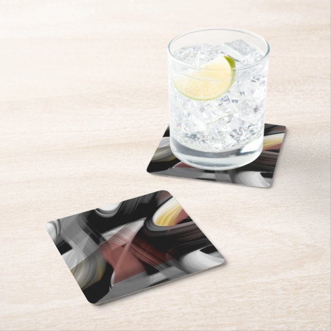 Underlägg Abstrakt Trend Insida Decor Black White (Insitu)