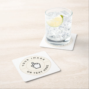 Underlägg - Anpassningsbar (lägg till bild/text) Papper Kvadrat