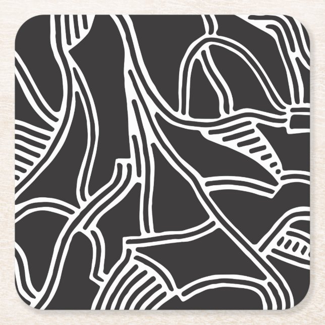 Underlägg av abstrakt Art Papper Kvadrat (Framsidan)