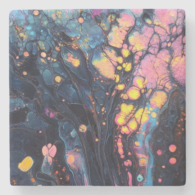 Underlägg av abstrakt Iridescent Art (Framsidan)