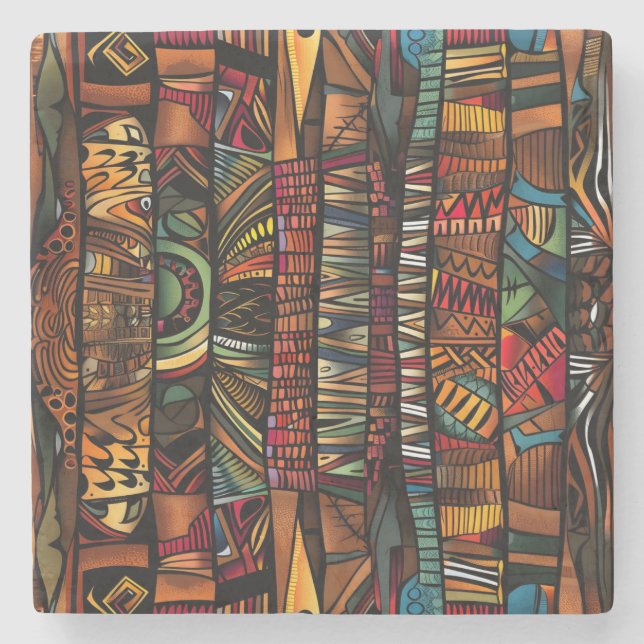 Underlägg av afrikansk Mönster Stone (Framsidan)