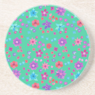 Underlägg av bakgrundsfärgen Flower Power Sandston