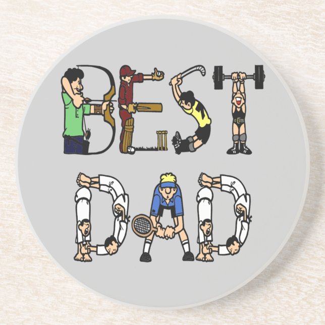 Underlägg av bästa Pappa-idrottstext Sandsten (Framsidan)