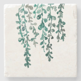 Underlägg av botaniskt Löv vattenfärgsstenstenston