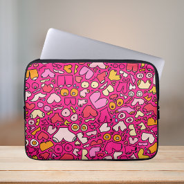 underlägg av färglös bröststen mönster laptop fodral