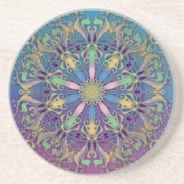 Underlägg av färgstarka mandala Sandstone