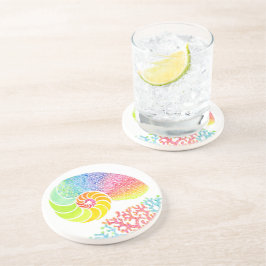 Underlägg av färgstarka Nautilus Sandstone