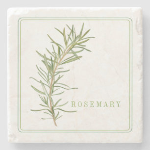 Underlägg av färsk Rosemary Marble Stone